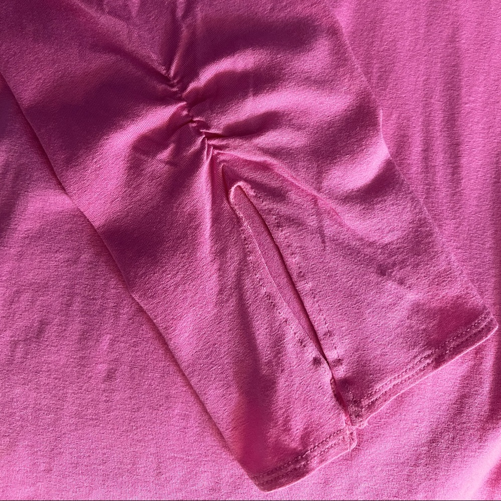 Pink Pullover w/ Ruching - Picture 4 of 6